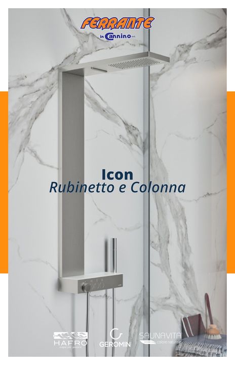 Icon - #Rubinetto e #colonna Doccia👉Grazie all'innovazione di ICON con la semplice pressione di un tasto attivi il doccino, il soffione o la cascata d’acqua.⠀