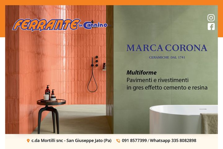 Multiforme - #pavimenti e #rivestimenti in gres effetto cemento e resina By Marca Corona Ceramiche