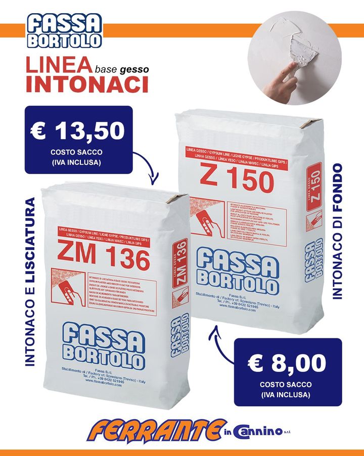 Da FerranteinCannino 👉 linea intonaci base gesso Fassa Bortolo 